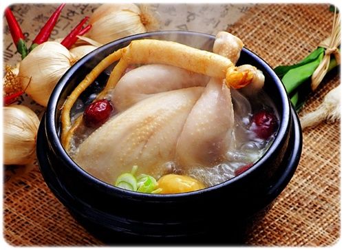 삼계탕 Ginseng Chicken Soup (Samgye-tang) — Gosire Myeongdong Korean BBQ (焼肉 · 烤肉) menu · 고시레 명동본점 식사 · 탕