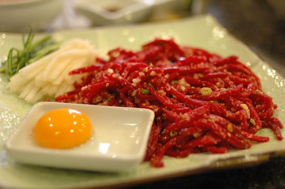 한우육회 Hanwoo Beef Tartare (Yukhoe) — Gosire Myeongdong Korean BBQ (焼肉 · 烤肉) menu · 고시레 명동본점 소고기